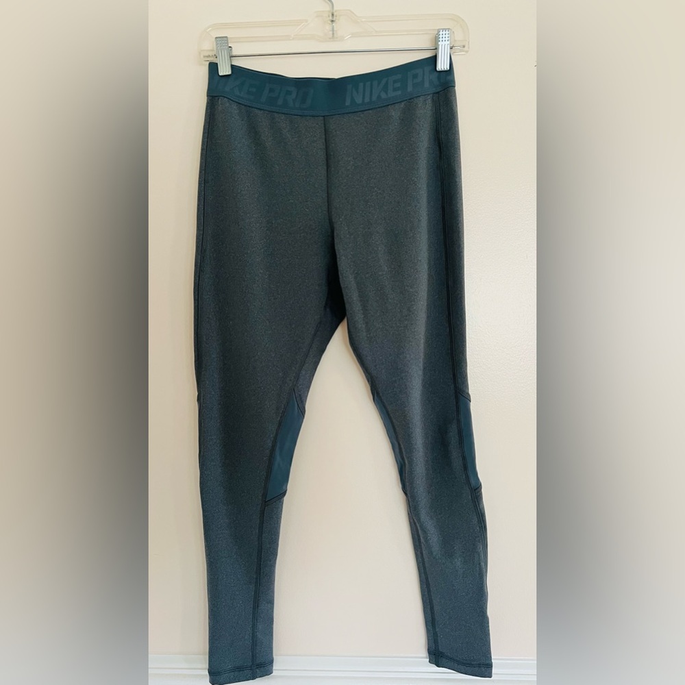 Nike Pro Dri-Fit Hyperwarm Training- Running Leggings Dark Grey Sz M